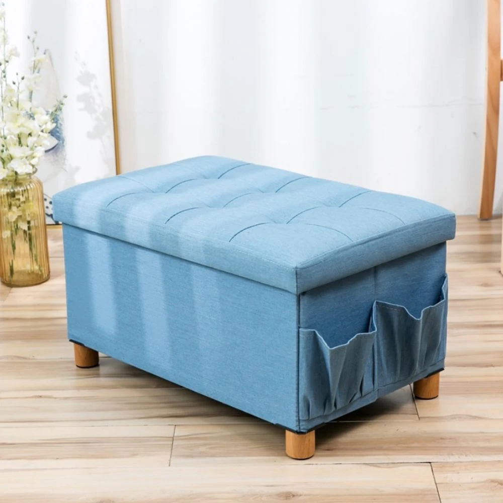 摺疊收納椅 牛仔耐重收納椅 沙發 超耐重(儲物箱 折疊椅60x38x38)