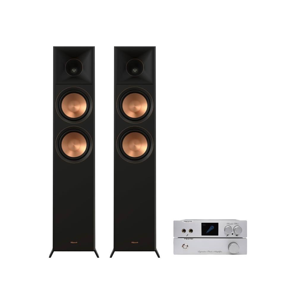 【Klipsch】RP-5000F II 落地式喇叭+Fiesta混音機+100W擴大機 卡拉OK組