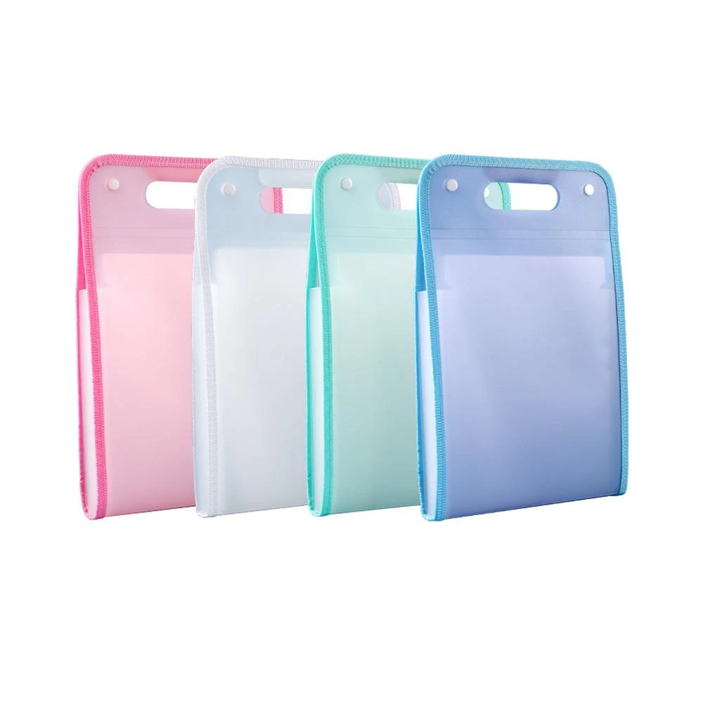 【LAVIDA 育兒好好玩】手提式風琴夾資料夾 A4文件夾 多層資料夾 豎款文件袋 透明資料夾 辦公文件袋 文件扣 檔案夾