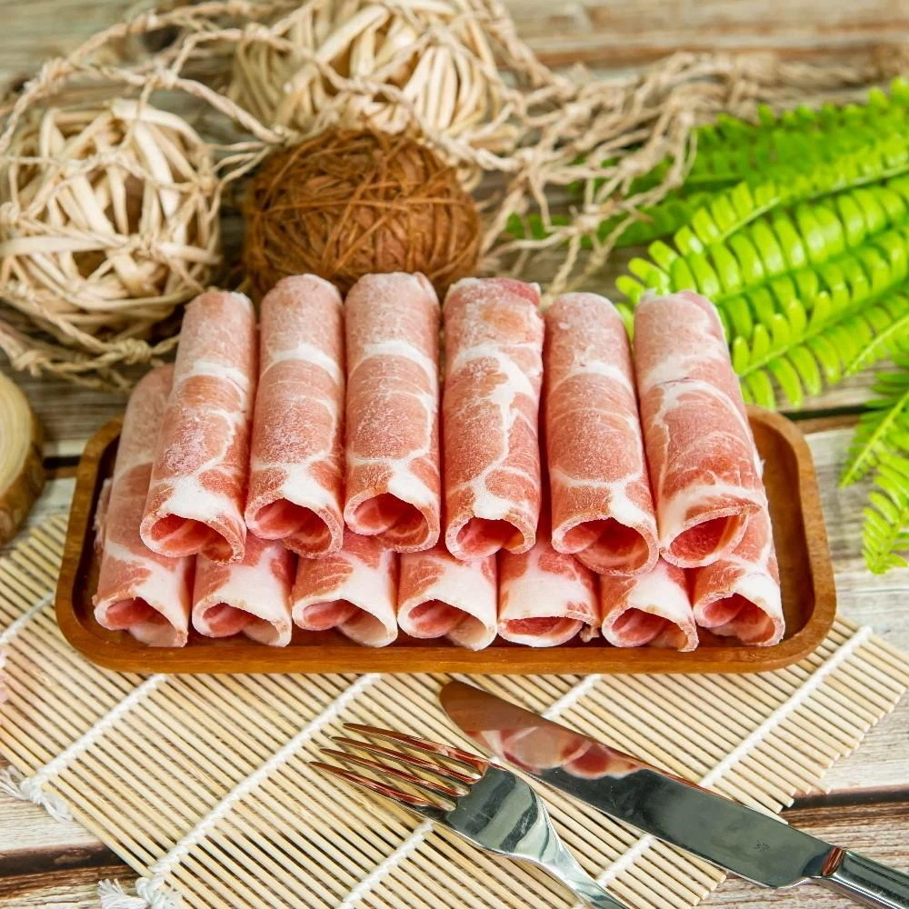 【小嚼士】霜降梅花豬火鍋肉片 1KG(豬肉 肉品 梅花肉 梅花豬肉 豬肉片 豬火鍋肉片 冷凍肉品 豬肉薄片)