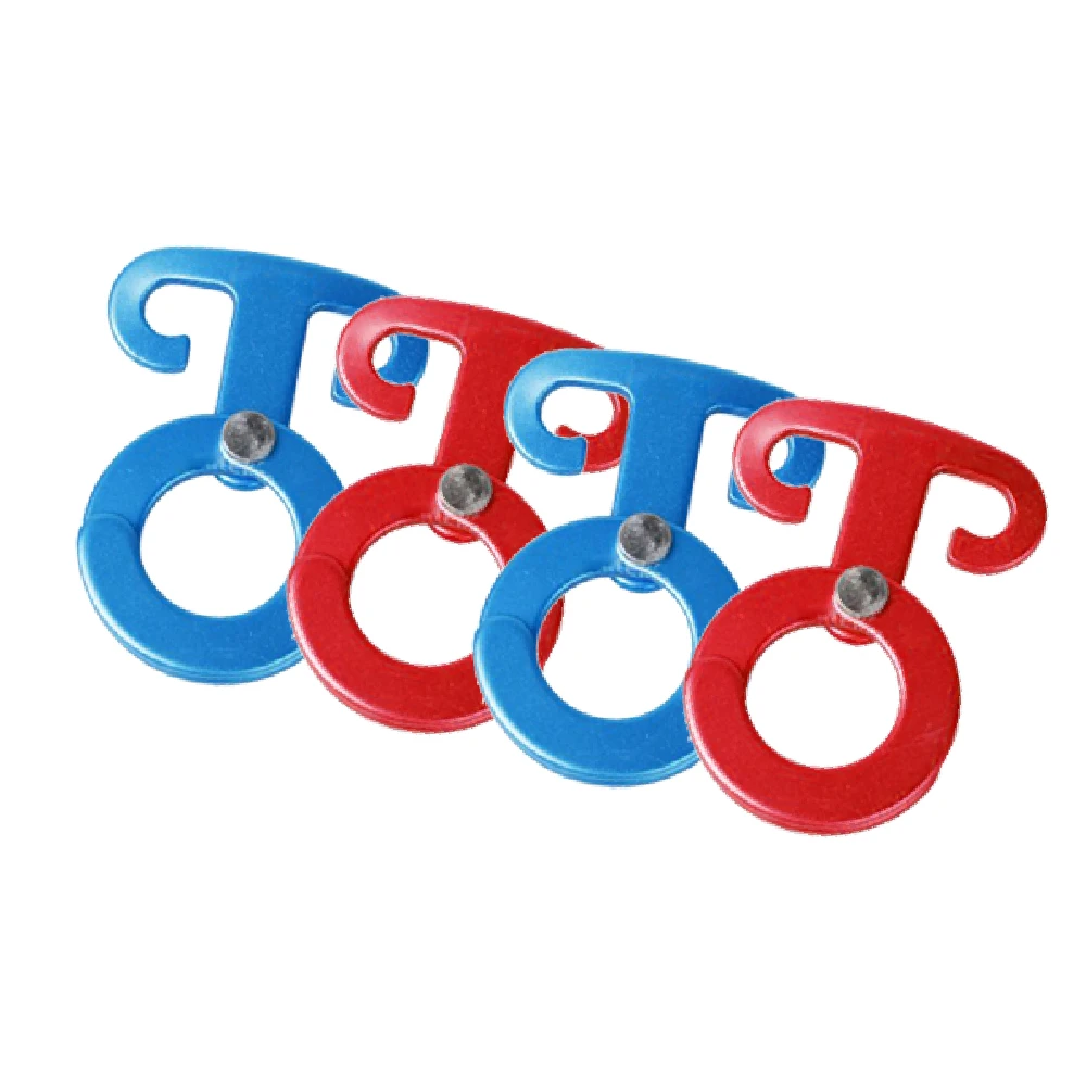 【FL 生活+】輕量航太鋁雙環式防滑營繩掛鉤(鋁合金O型扣 營繩上的止滑掛勾 掛燈條超好用 可以掛杯子FL_008)