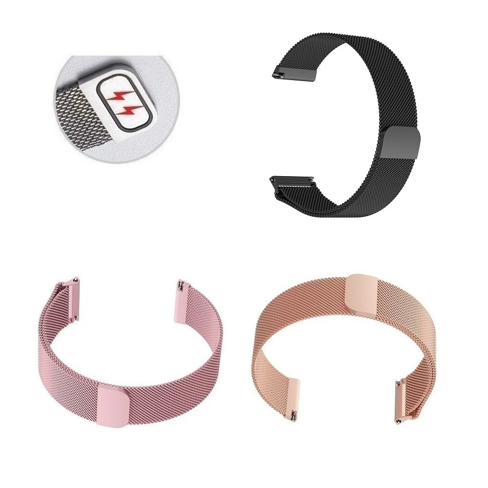 米蘭尼斯 適用 ASUS VivoWatch BP HC-A04 錶帶寬度20mm 磁吸 不鏽鋼 金屬 錶帶錶帶 替換帶