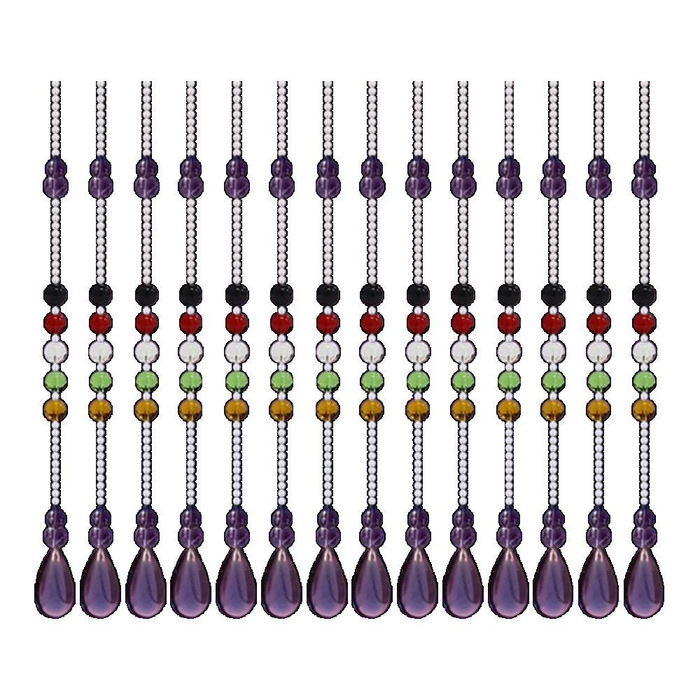 五色五行水晶珠簾/葫蘆門簾/隔斷簾/玄關掛簾/風水簾C