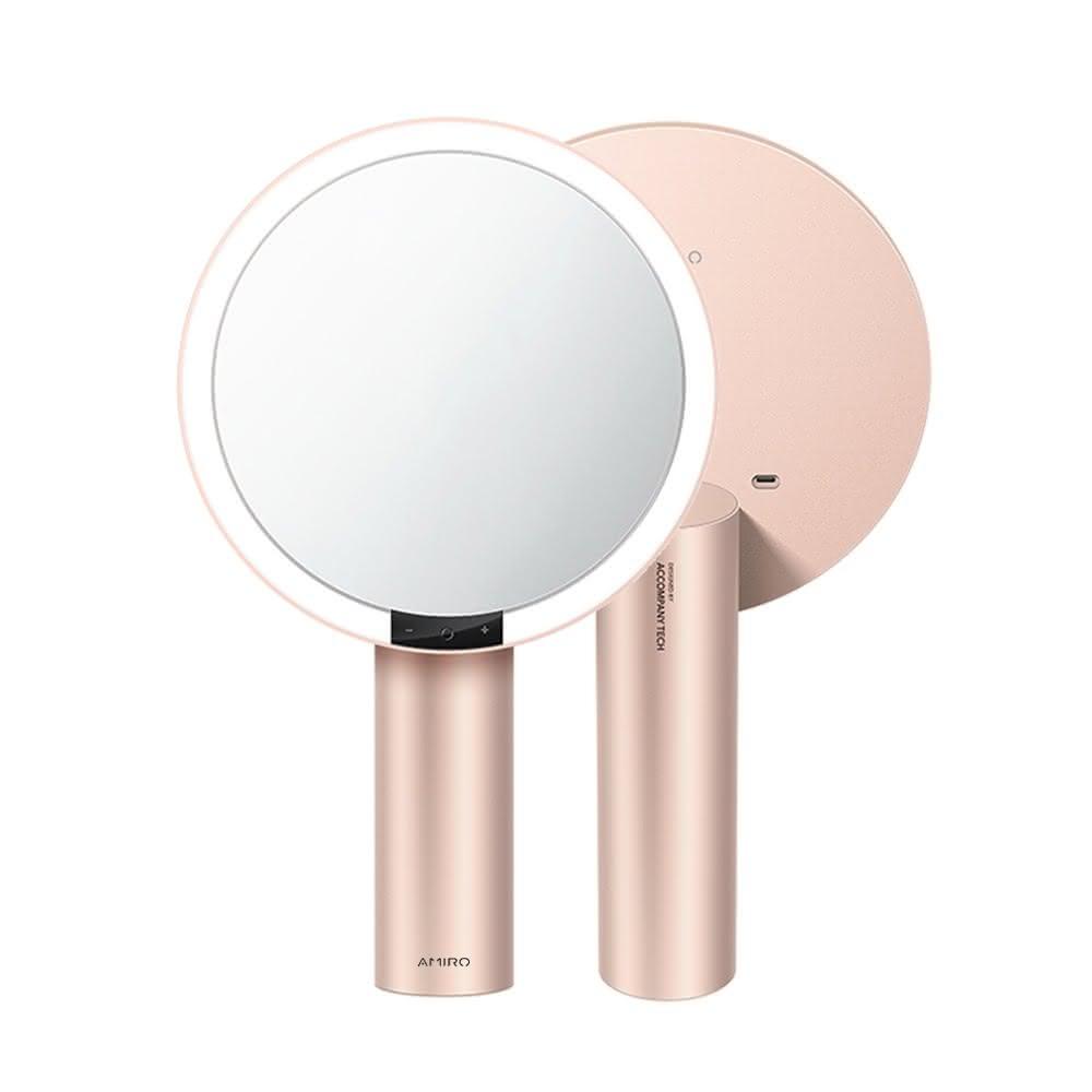 【AMIRO】Oath自動感光LED化妝鏡-綺夢花園禮盒-薄霧粉 #情侶聖誕禮物