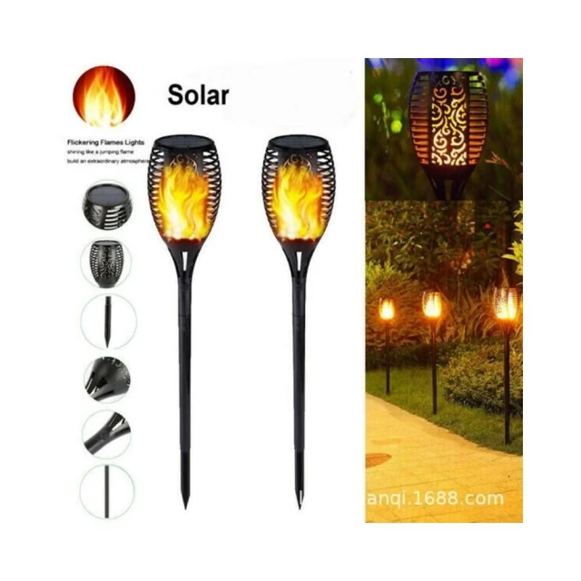 火把燈 LED 51燈珠 太陽能充電 造景燈 庭院燈 草皮燈 太陽能庭院燈 花園燈 太陽能路燈