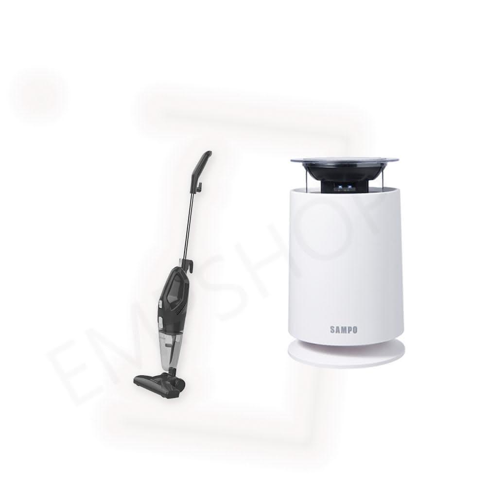 【HERAN 禾聯】超值優惠組合 三合一手持式有線吸塵器 HVC-60AB02B+ 聲寶SAMPO 吸入式UV捕蚊燈 ML-JA03E