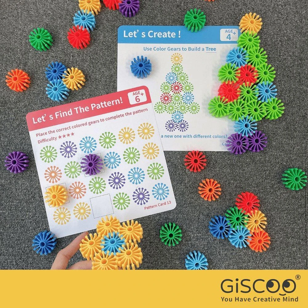 Giscoo 聚思庫】Giscoo STEAM 益智教具組百變齒輪商檢合格台灣品牌自由