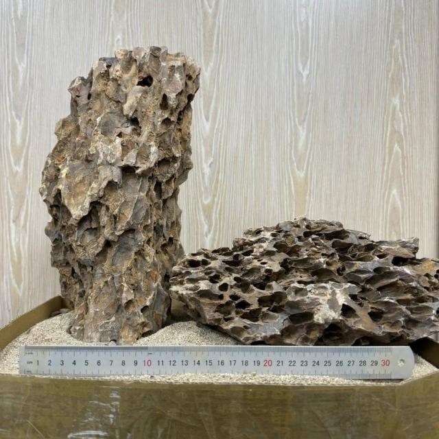 石意景觀石材】虎皮石20公斤💎自然石天然洞石魚缸造景火焰石松皮石水族