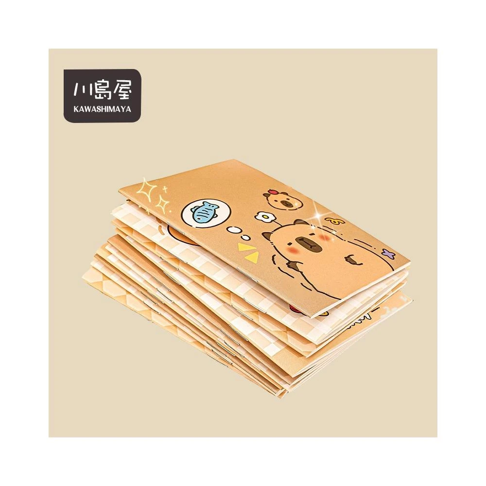 10入組 卡皮巴拉 筆記本 記事本 台灣發貨 口袋筆記本 手帳本 文具記事本 便簽本 隨身攜帶 學生 辦公用品