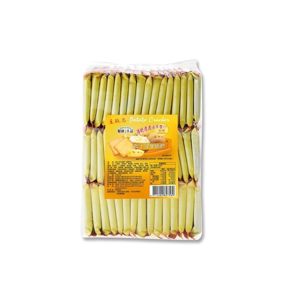 任選商品 健康日誌 洋芋脆餅量販包(408g)；3種口味任選(法式香蒜/海苔味/起士味)
