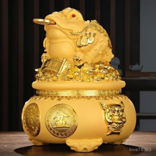 銅製 金蟾 招財進宝 開運 風水 招財 置物 工芸品 装飾品 黃銅金蟾擺件招財家居裝飾品辦公室工藝禮品擺飾開業禮品