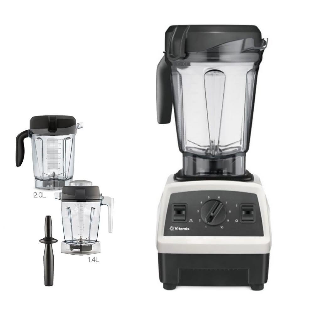 美國Vitamix全食物調理機探索者+1.4公升雙杯組白色果汁機E320-W