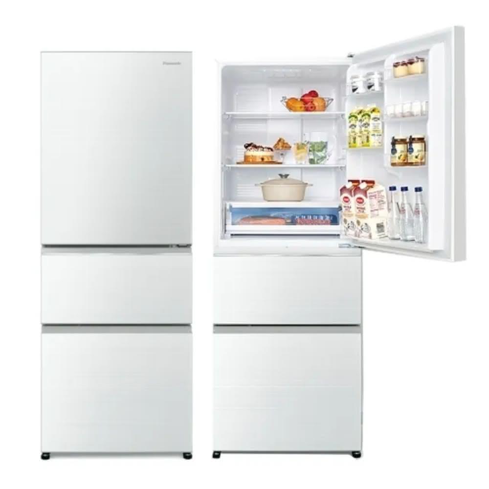 【Panasonic 國際牌】Panasonic國際牌 450公升三門變頻玻璃晶鑽白冰箱NR-C454HG-W