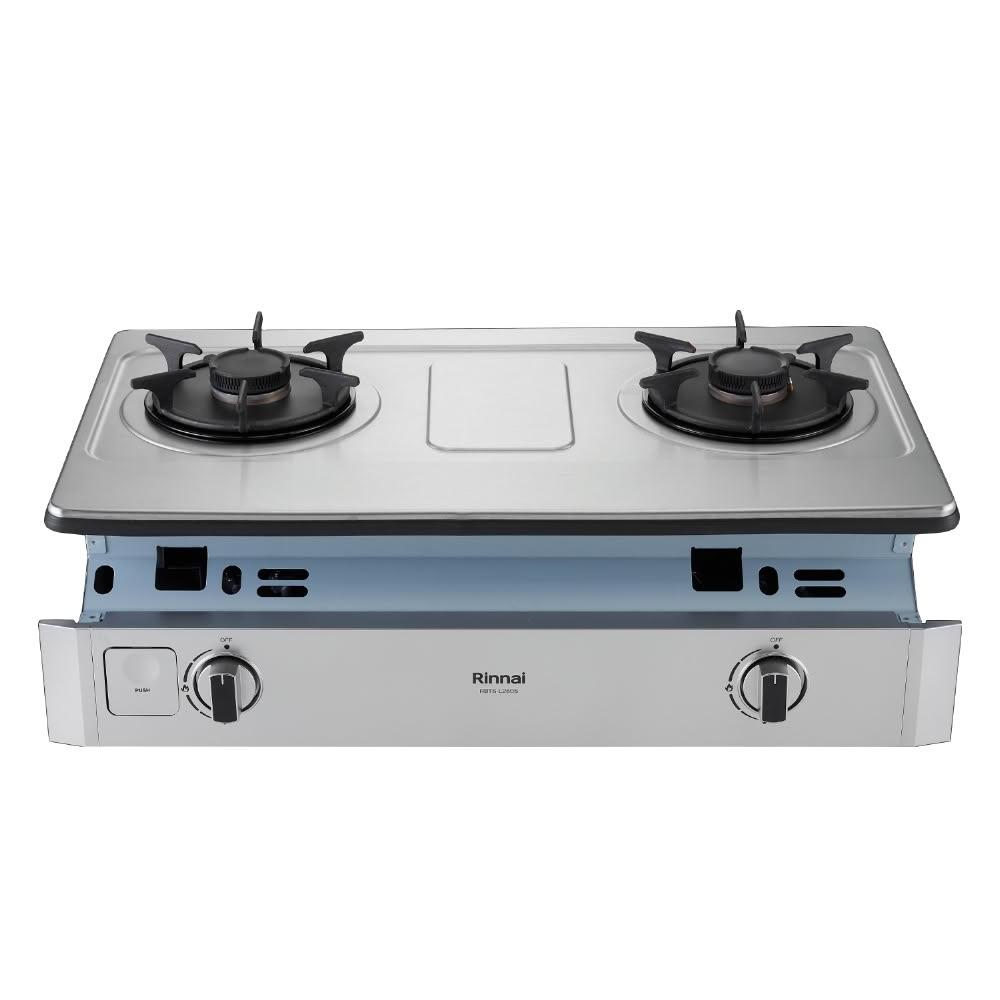 【林內】二口爐嵌入爐彩焱瓦斯爐桶裝瓦斯RBTS-L260S-LPG 基本安裝