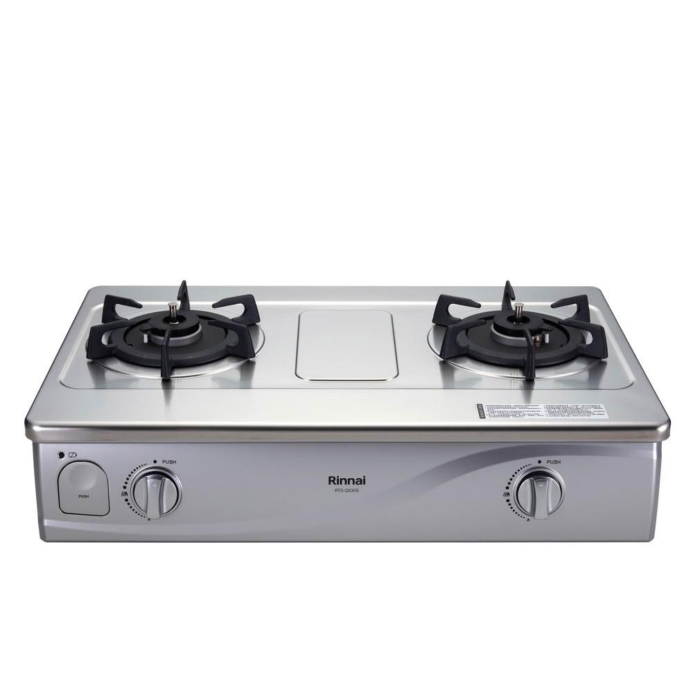 【林內】感溫二口爐台爐感溫爐(與RTS-Q230S同款)瓦斯爐天然氣RTS-Q230S_NG1 基本安裝