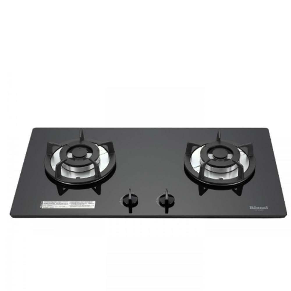 【林內】雙口玻璃防漏檯面爐黑色鋼鐵爐架(與RB-202GH-B同款)瓦斯爐天然氣RB-202GH-B_NG1 基本安裝