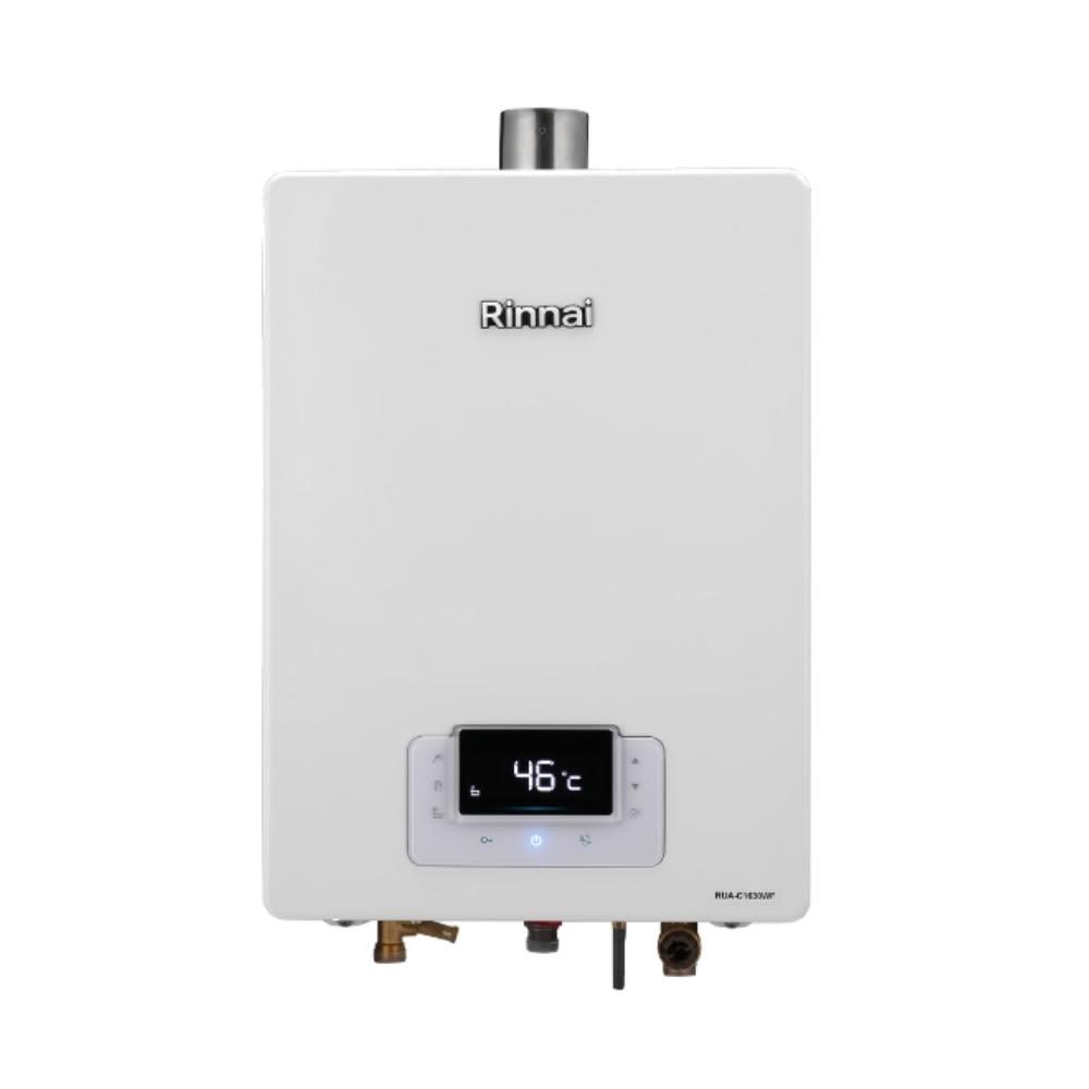 【林內】16公升數位恆溫強制排氣熱水器天然氣(雲嘉以南)RUA-C1630WF_NG2 基本安裝