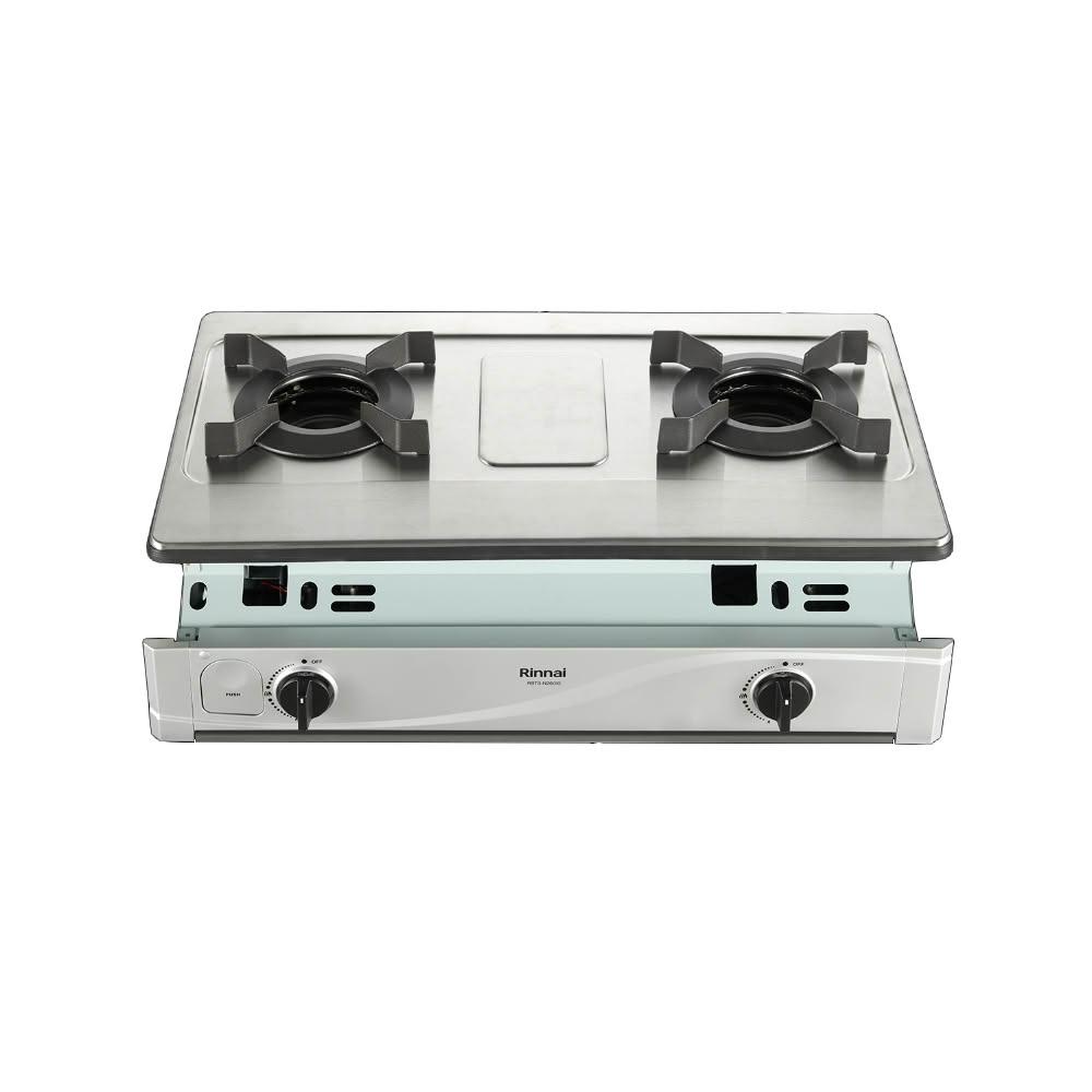 【林內】(全省安裝)雙口爐內焰嵌入爐不鏽鋼瓦斯爐桶裝瓦斯RBTS-N2601S-LPG