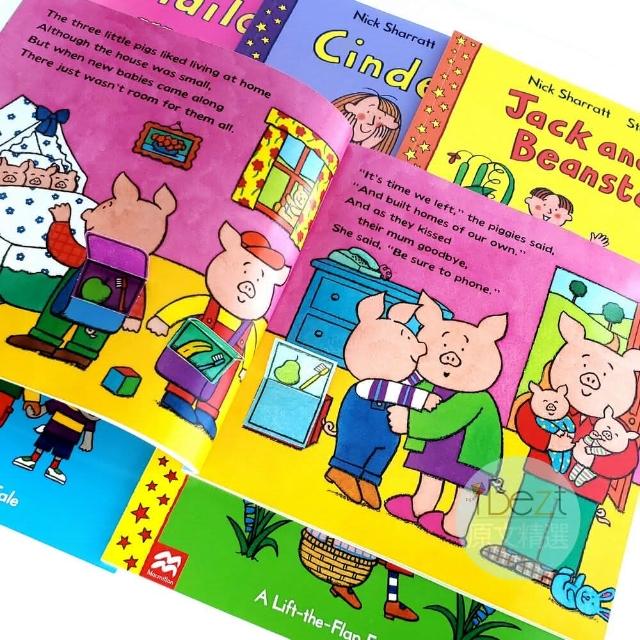 Nick Sharratt Fairy Tales 英語絵本6冊 正版 Lift-The-Flap Fairy Tale Collection (6 Books with Audio