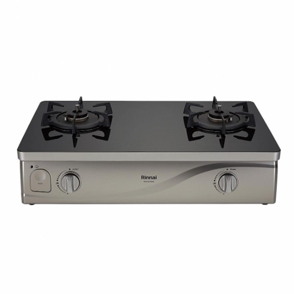 Rinnai 林內 台爐式感溫玻璃雙口爐 RTS-Q230G(B) 含運不安裝