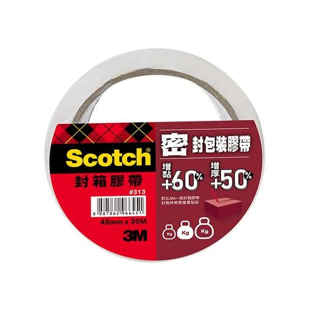 【3M】史代新文具 3M 313 48mm X 35M 密封封箱透明膠帶/封箱膠帶