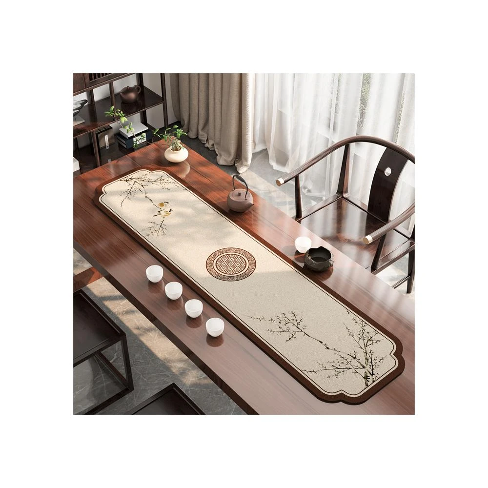 喜可xekoro桌旗新中國茶席古典中國風禪意茶桌墊布吸水茶台墊布異形防水墊