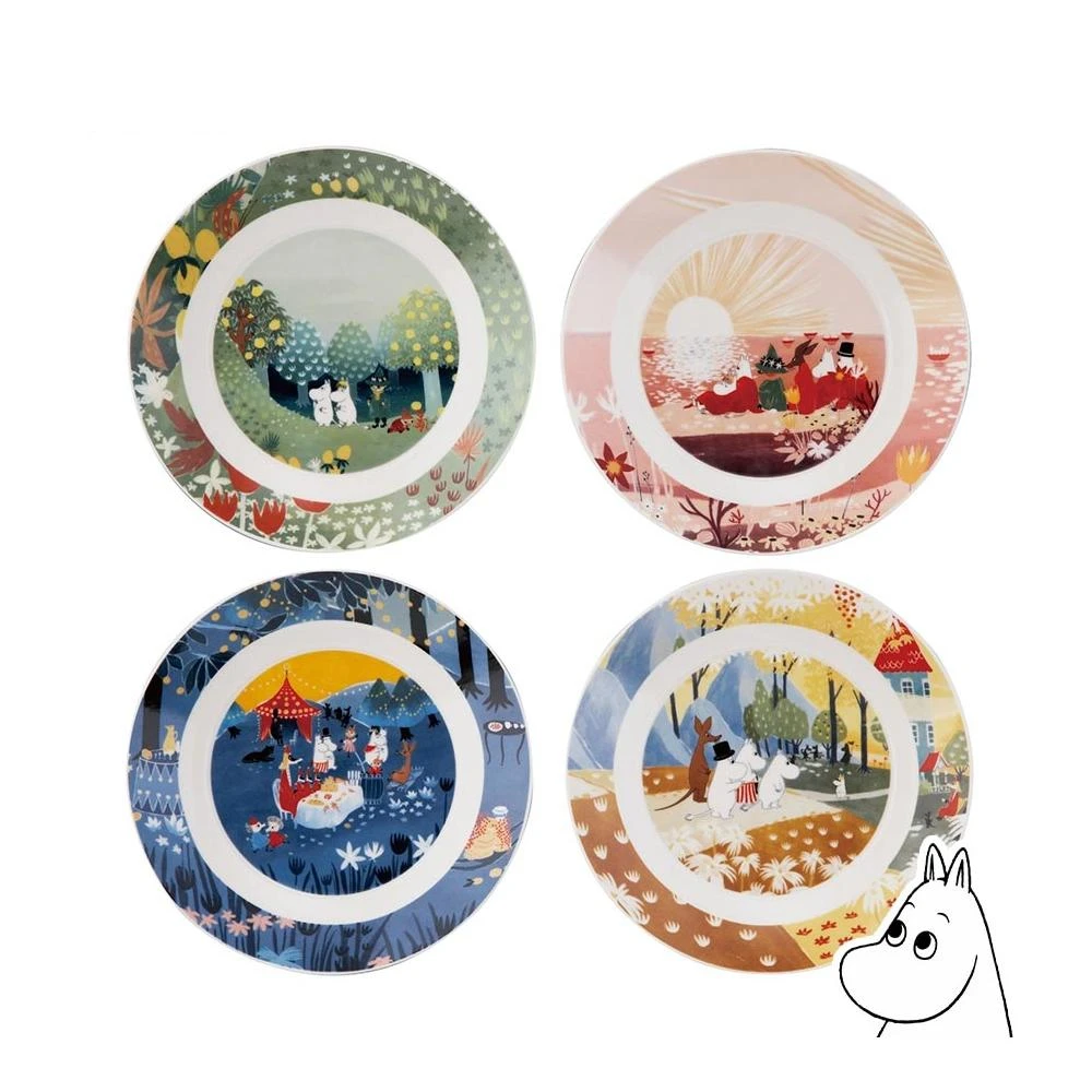 【yamaka】日本製 Yamaka 嚕嚕米 圓盤 盤子 菜盤 廚房