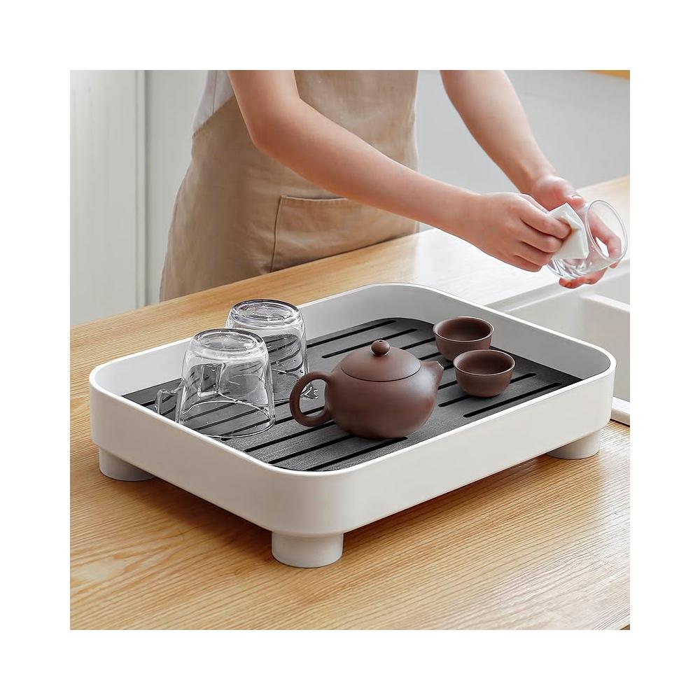 桃甜也居家生活 茶盤托盤家用2024新客廳家用小型茶檯茶具功夫乾泡瀝水單獨茶杯