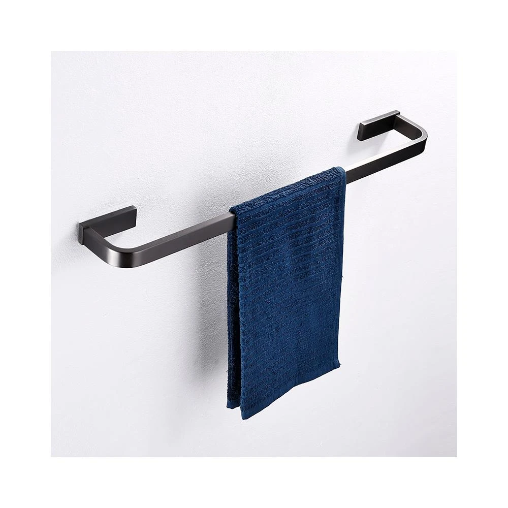 單桿置物架毛巾架北歐槍灰色304不銹鋼毛巾架毛巾單桿衛生間浴室五金掛件
