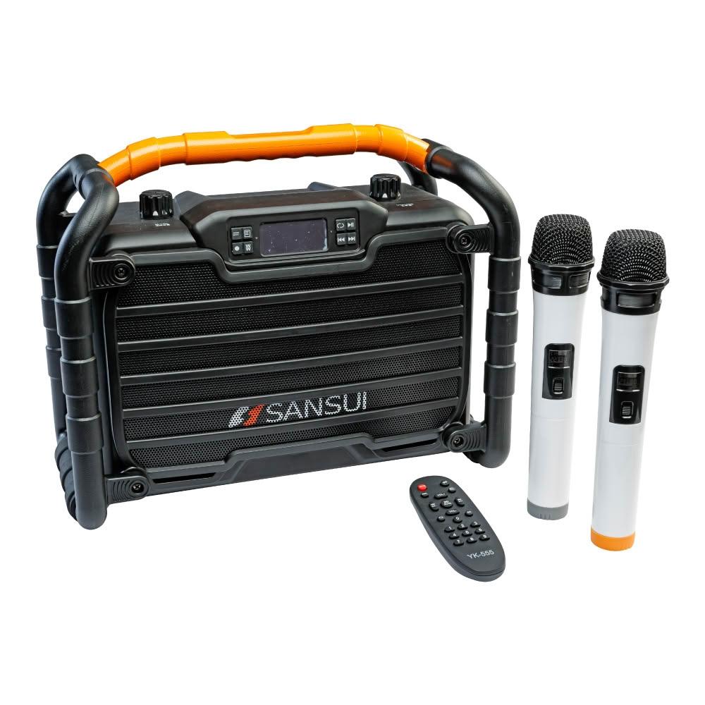 【SANSUI 山水】一鍵消原音 人聲 重低音藍芽 行動KTV 無線麥克風 家庭KTV 卡拉OK 點歌機 伴唱機 SS2-K55