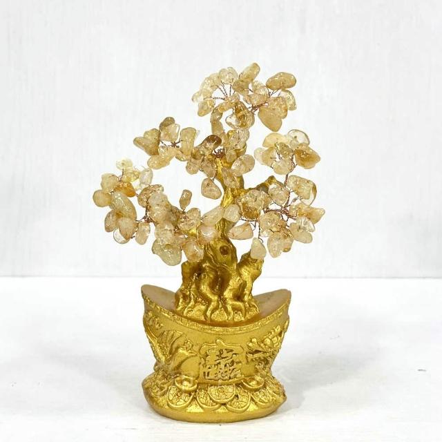 御古齋】天然五色水晶黃水晶紫水晶粉水晶元寶招財樹元寶樹發財樹招財進