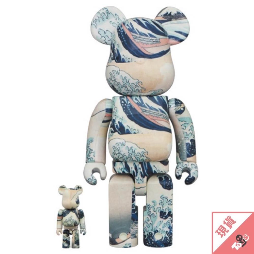 現貨）BEARBRICK 葛飾北斎神奈川沖浪裏100％ & 400％正版大娃公仔設計