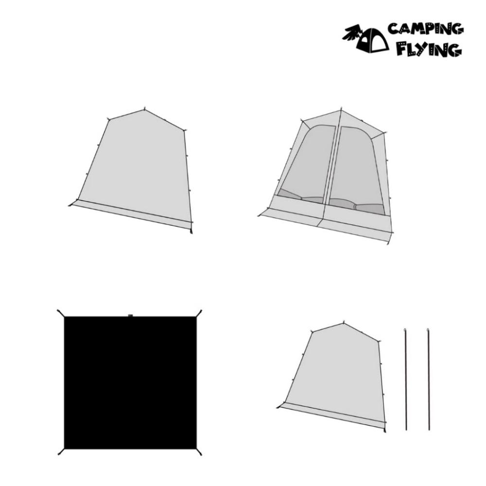 MOBI GARDEN 穹頂天幕 9.0 配件區 自動天幕 天幕 客廳帳 台灣現貨 campingflying 想露飛飛