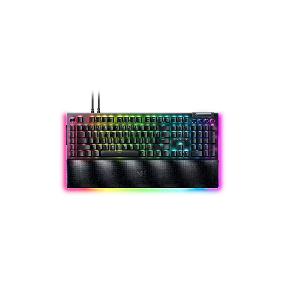 【Razer 雷蛇】BlackWidow V4 Pro 黑寡婦幻彩版 電競鍵盤 機械鍵盤 遊戲鍵盤 綠軸 巨集