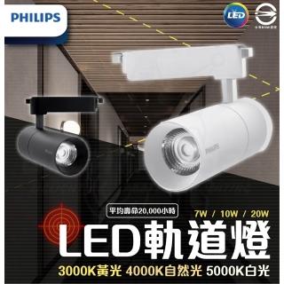 【Philips 飛利浦】[ PHILIPS 飛利浦 ] LED軌道燈 ST033 黑殼/白殼 7W 10W 20W 商業空間照明 居家照明 燈后