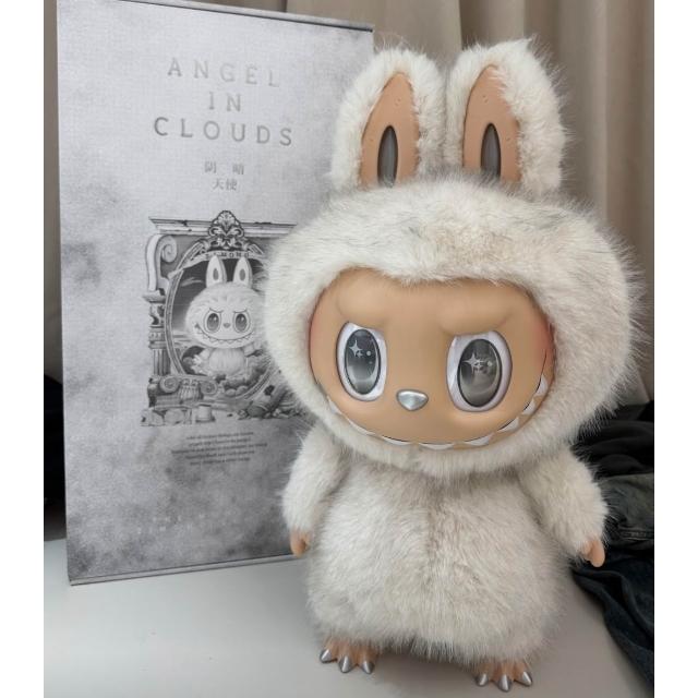 labubu 大天使 ぬいぐるみ 約58cm LABUBU Zimomo THE MONSTERS 天使白色大首領大娃58cm