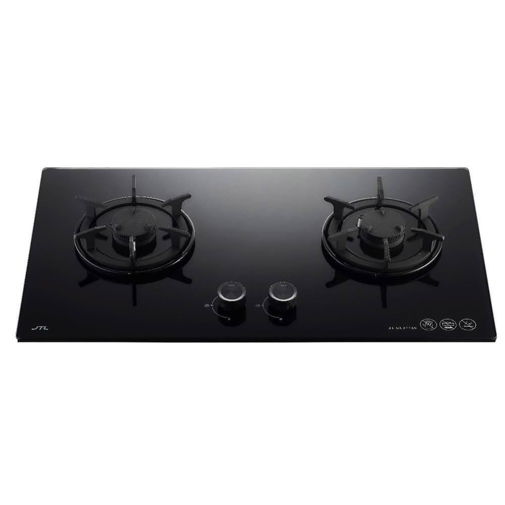 【喜特麗】二口晶焱玻璃檯面爐瓦斯爐天然氣JT-GC277AL-NG1 基本安裝