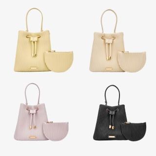 送料込★S’AIME★百褶束口小水桶包★コインケ-ス付ショルダ-BAG S'AIME】SAIME 東京企劃百褶束口小水桶包(附半月零錢包)