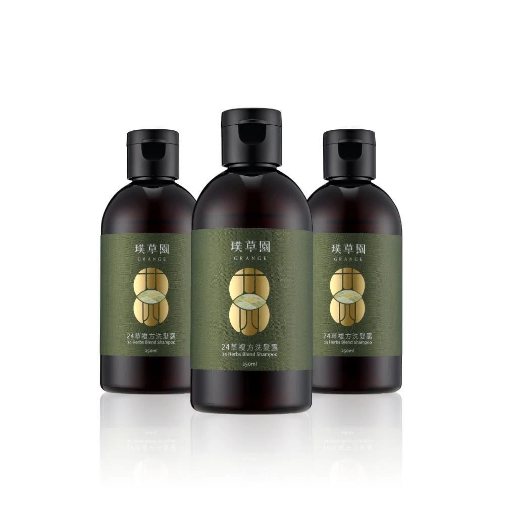【璞草園】（官方）24草複方洗髮露 250ml 三入組／五入組－草本精油 溫和洗淨 活絡髮根