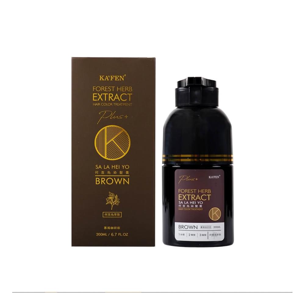 KAFEN 卡氛】SA LA HEI YO 何首烏染髮膏200ml-暮褐色咖啡棕/耀