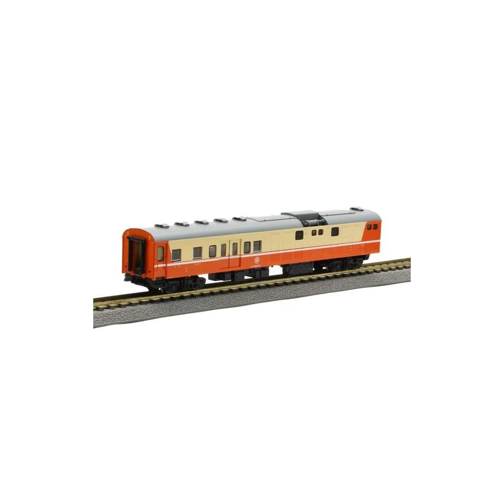 台鐵莒光號客車40FP10000型靜態紀念車火車模型含展示底座鐵支路