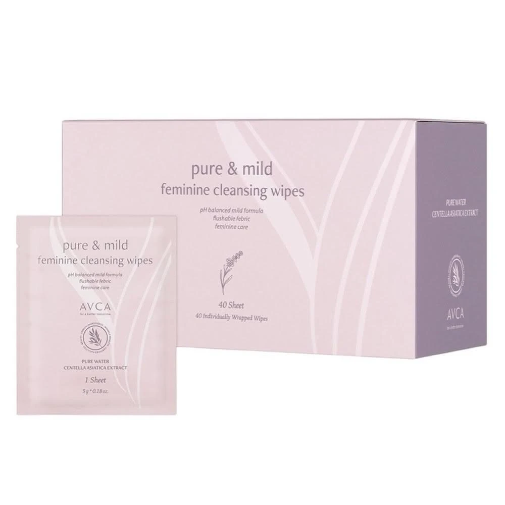 韓國 AVCA 女性私密處護理濕巾 40片/盒