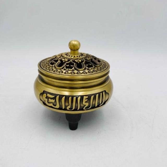 古德金香】回文三足爐/ 銅製檀香爐沉香爐熏香爐盤香爐中元普渡