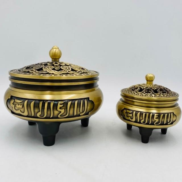 古德金香】回文三足爐/ 銅製檀香爐沉香爐熏香爐盤香爐中元普渡