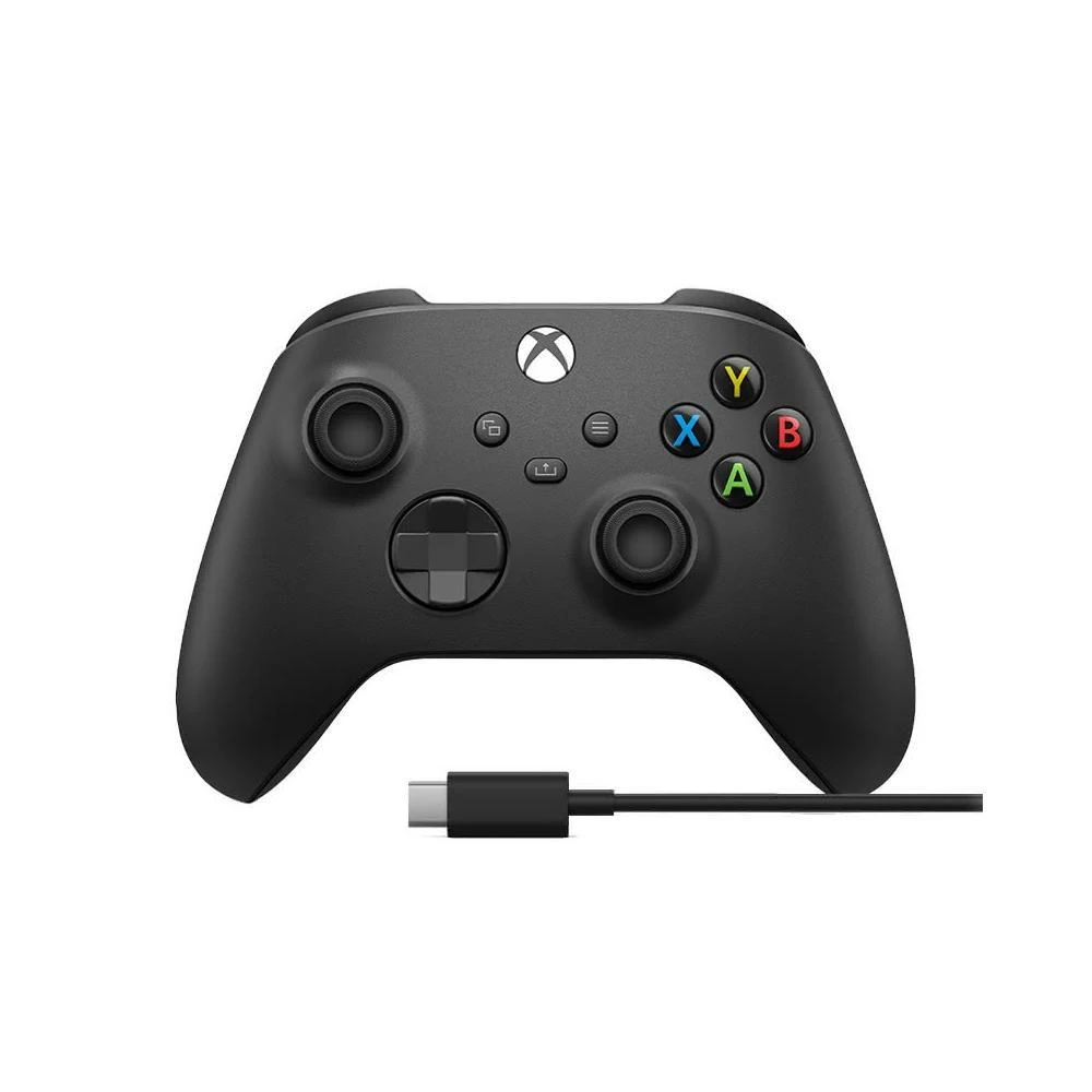【Microsoft 微軟】XBOX 微軟 無線控制器 手把 磨砂黑 + USB-C 線套組