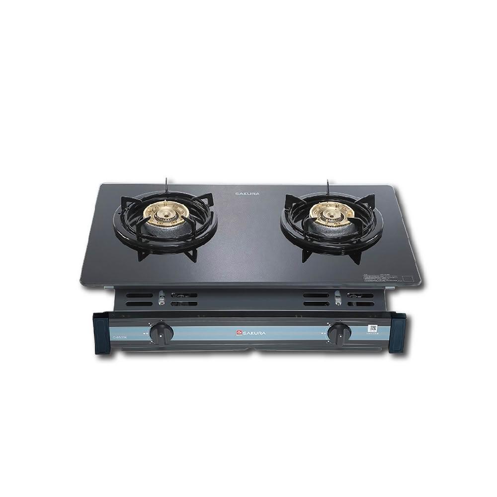 【SAKURA 櫻花】G6500KG 兩口玻璃面板嵌入爐 NG1/LPG【省錢王居家生活館】