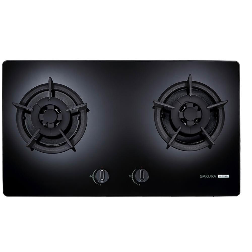 【SAKURA 櫻花】G2522G 二口小面板易清檯面爐 (含標準安裝) G-2522G｜檯面爐｜黑玻白玻｜