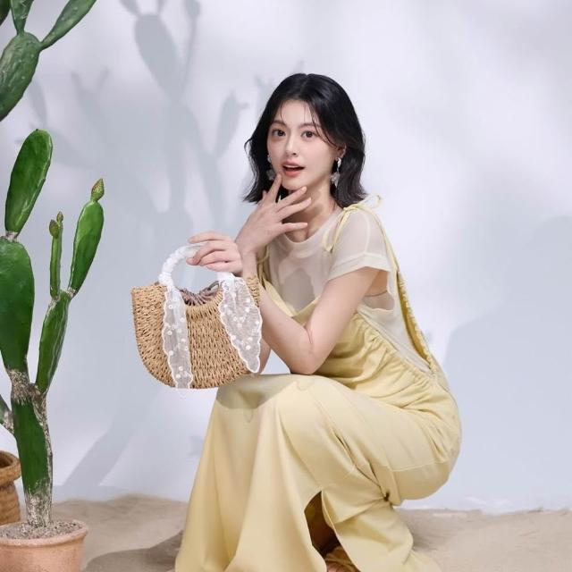 ★S'AIME★夏日海風織光絲巾編織 半月 カゴバック/送料込 S'AIME X ETUDE合作夏日海風織光絲巾編織包組｜ S'AIME東京企劃
