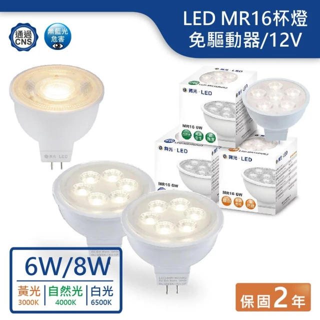LED MR16投射燈 12V杯燈 質壓 免驅動杯燈(黃光/自然光/白光)【實體門市保固兩年】