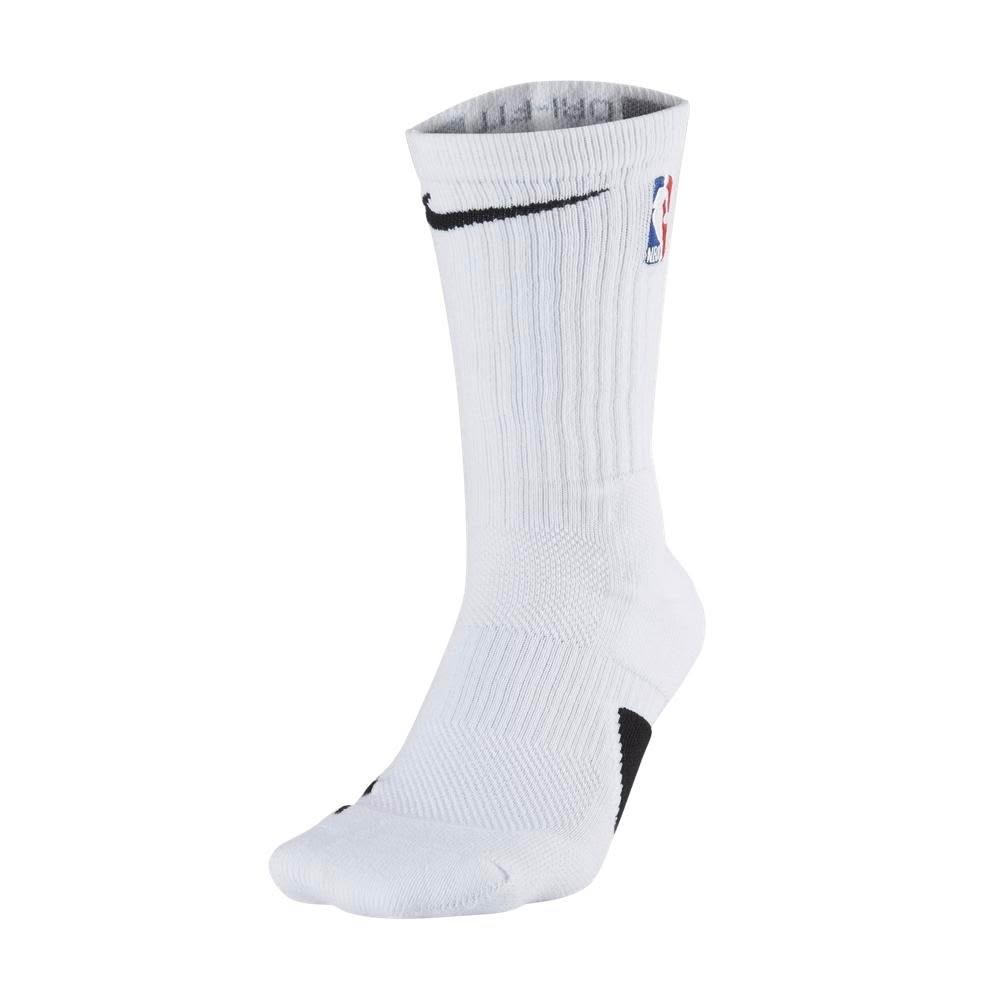 【NIKE 耐吉】Homieee Nike NBA Elite Crew 純色logo休閒籃球運動中筒襪 男女同款 1雙裝 白色 情侶款 SX7587-100